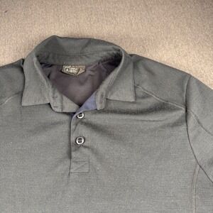 Triple Aught Design TAD Gear Mens Merino Wool Blend Polo Shirt Black Large